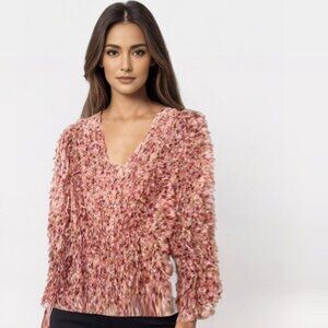 Zara XS Floral Chiffon Peplum Top-Romantic Coastal Boho